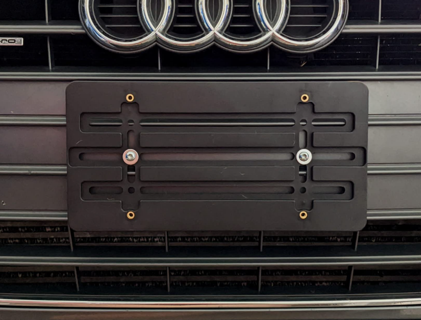 License Plate Tag Holder Mounting Relocator Adapter Bumper Kit Bracket for AUDI