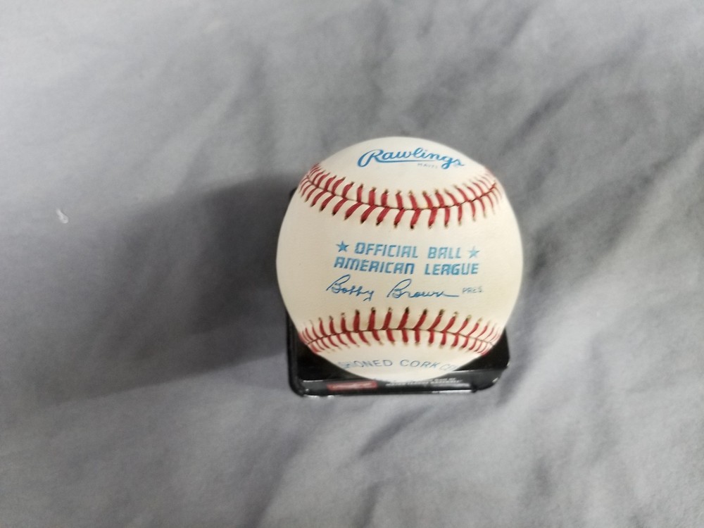 Rollie Fingers Autographed AL Baseball Light Toning