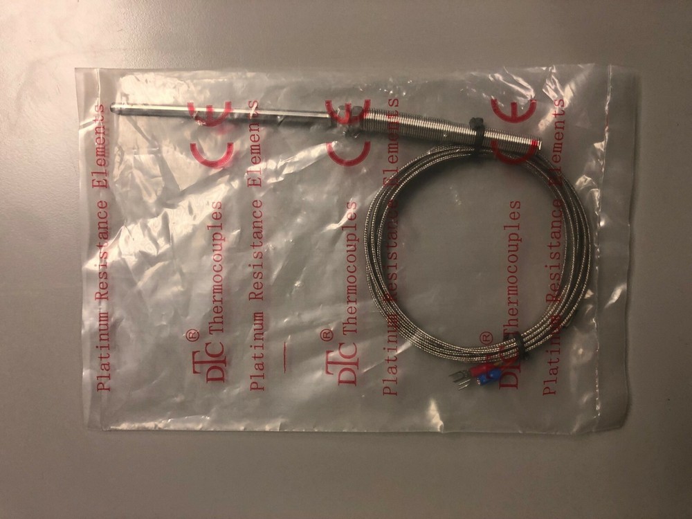 K Type Thermocouple Temperature Probe 2 Meter Braided Cable