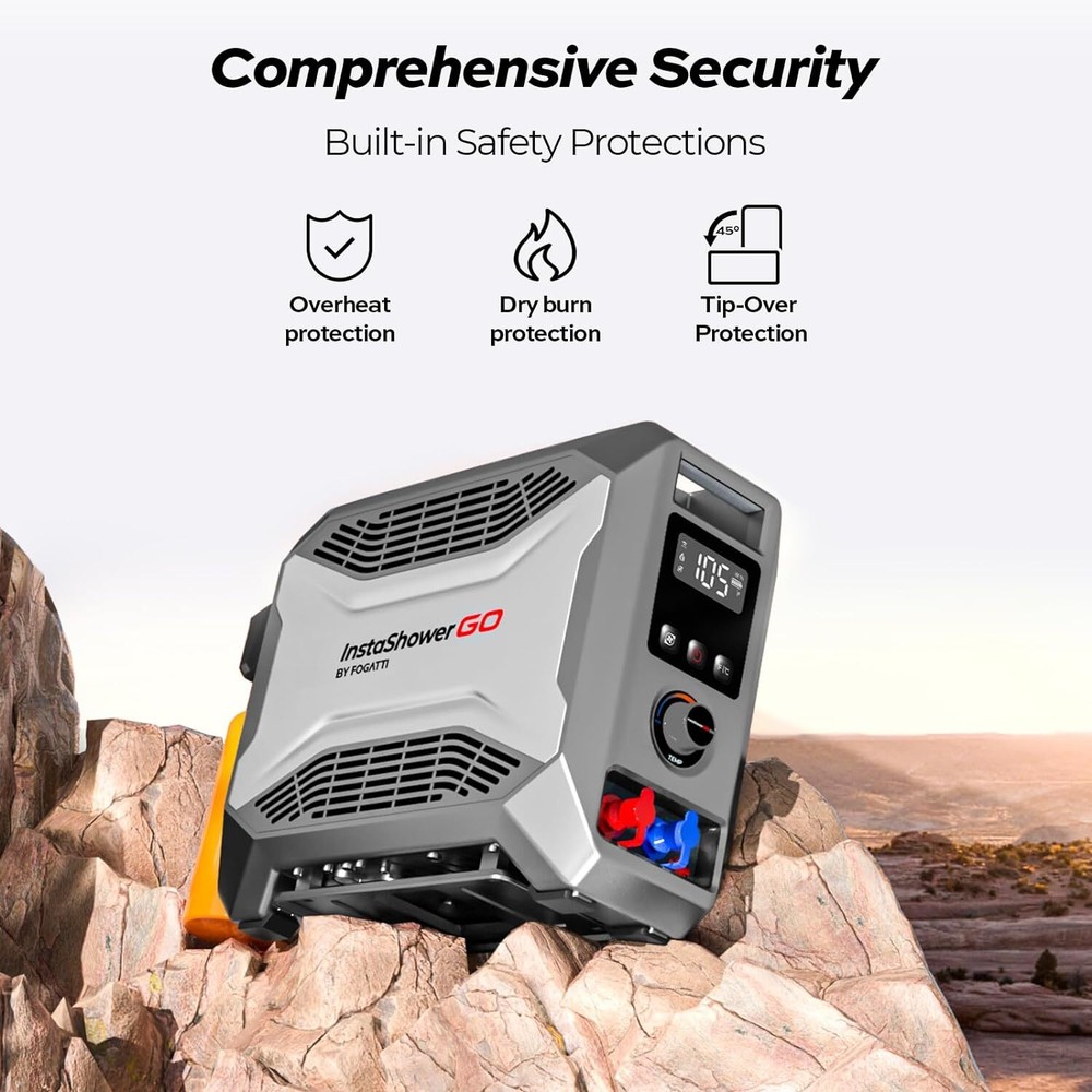 FOGATTI Portable Water Heater Propane 19000BTU Outdoor Camping Shower RV 5.5KW