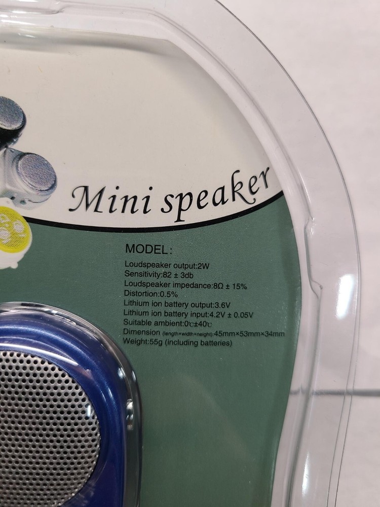 Portable Mini speaker AUX plug 3.5mm Wireless PC Computers, cellphone...