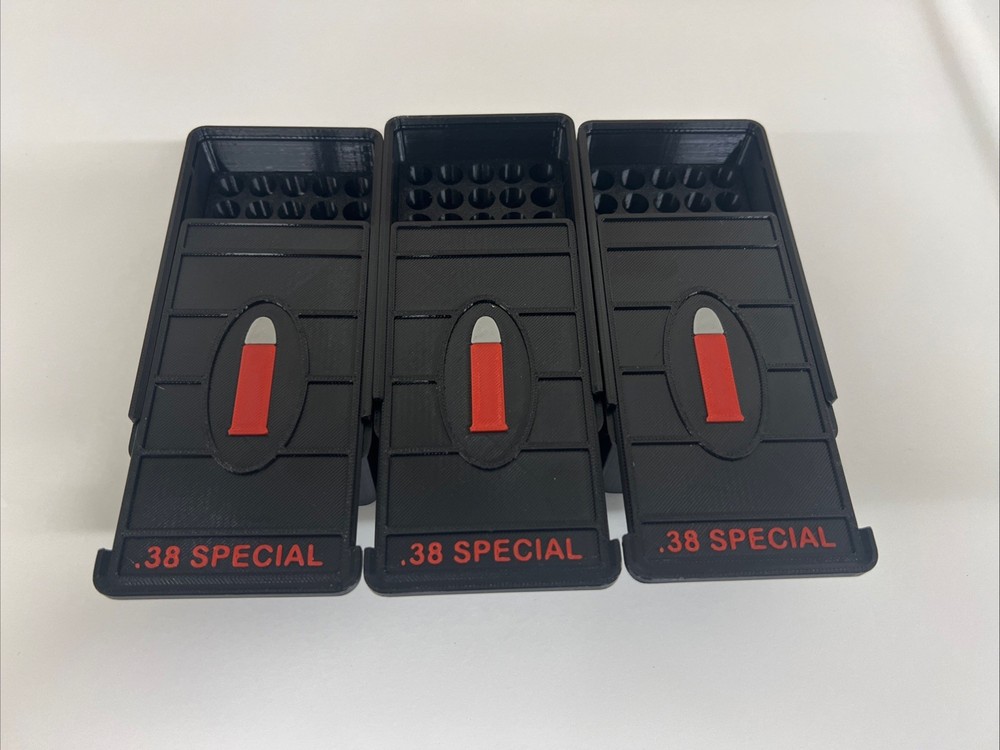Stackable .38 Special Ammo Box 50rd Capacity (3 Pack)