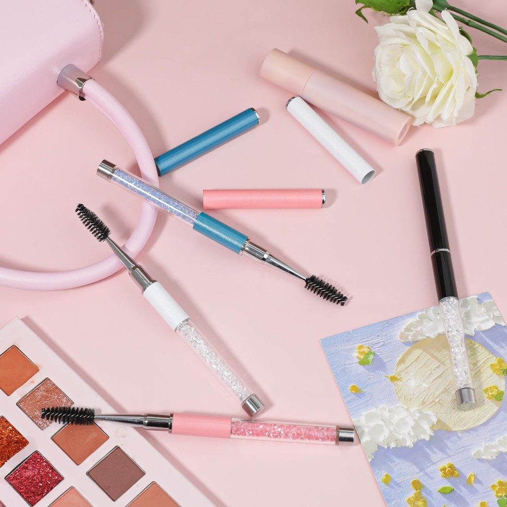 Reusable Mascara Wands with Cap - 4 Pack Eyelash Brush Applicators
