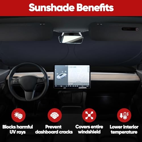 Car Sun Shade for Windshield, Reflective Windshield Medium (62" x 30")