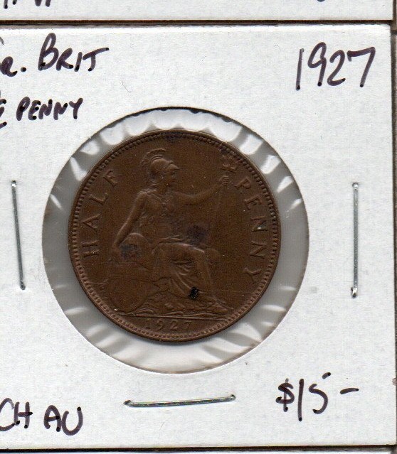 Great Britain Half Penny 1927 Choice AU
