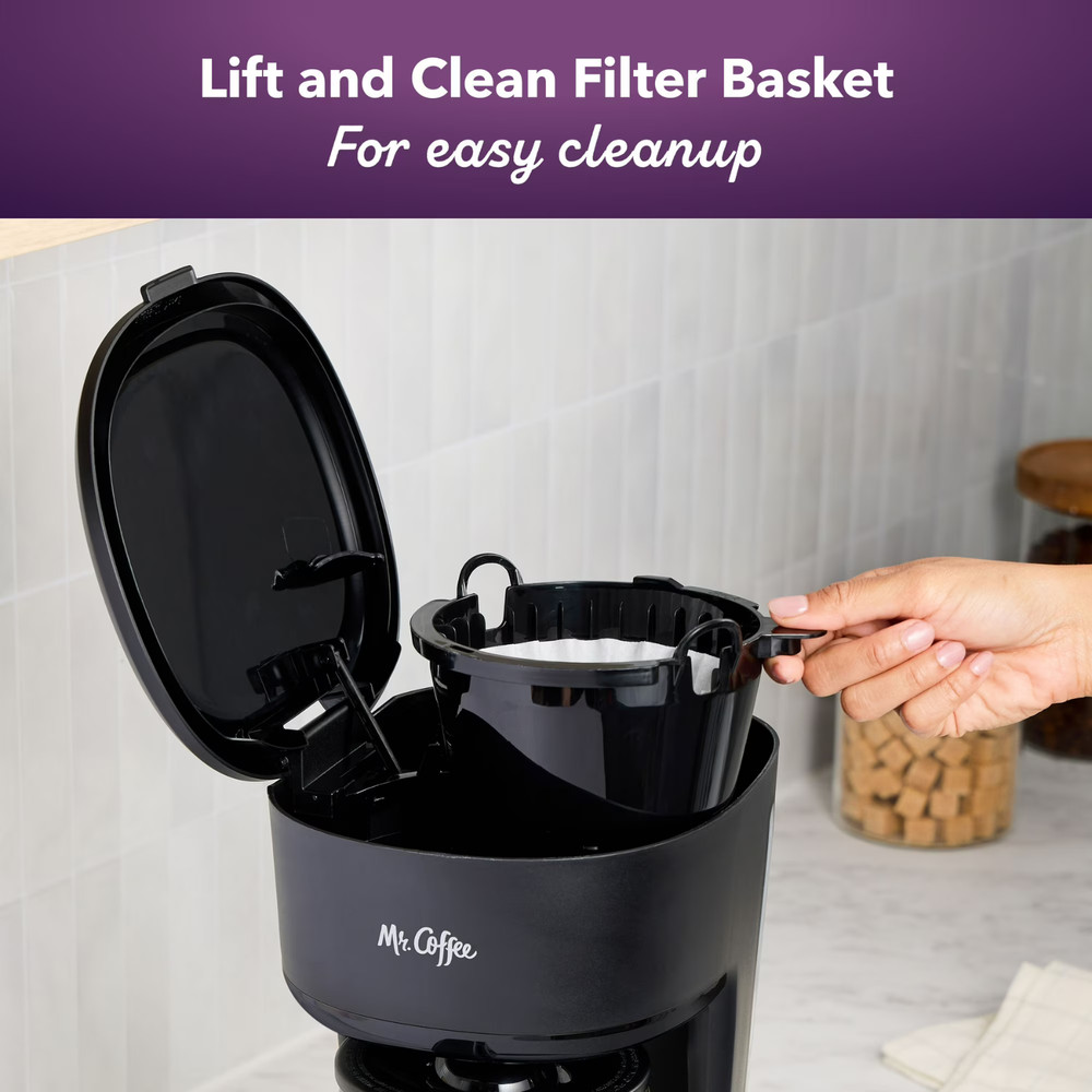 Mr. Coffee Programmable Coffee Maker, 12-Cup Coffee Maker, Black