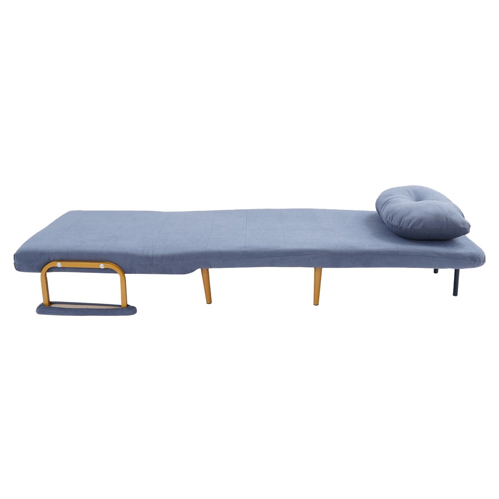 Versatile Folding Sofa Bed with Iron Frame and Soft Sponge, 68x190cm