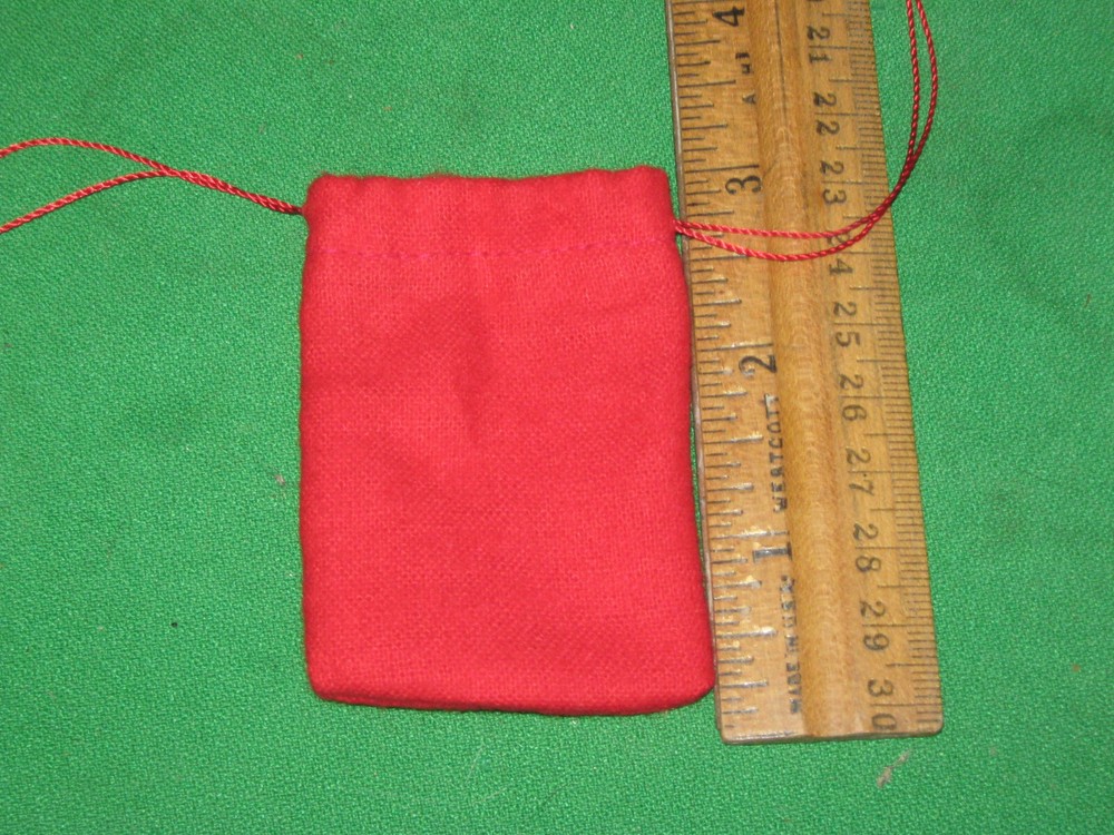 RED FLANNEL BAG -2" X 3"-- MOJO/ GRIS-GRIS