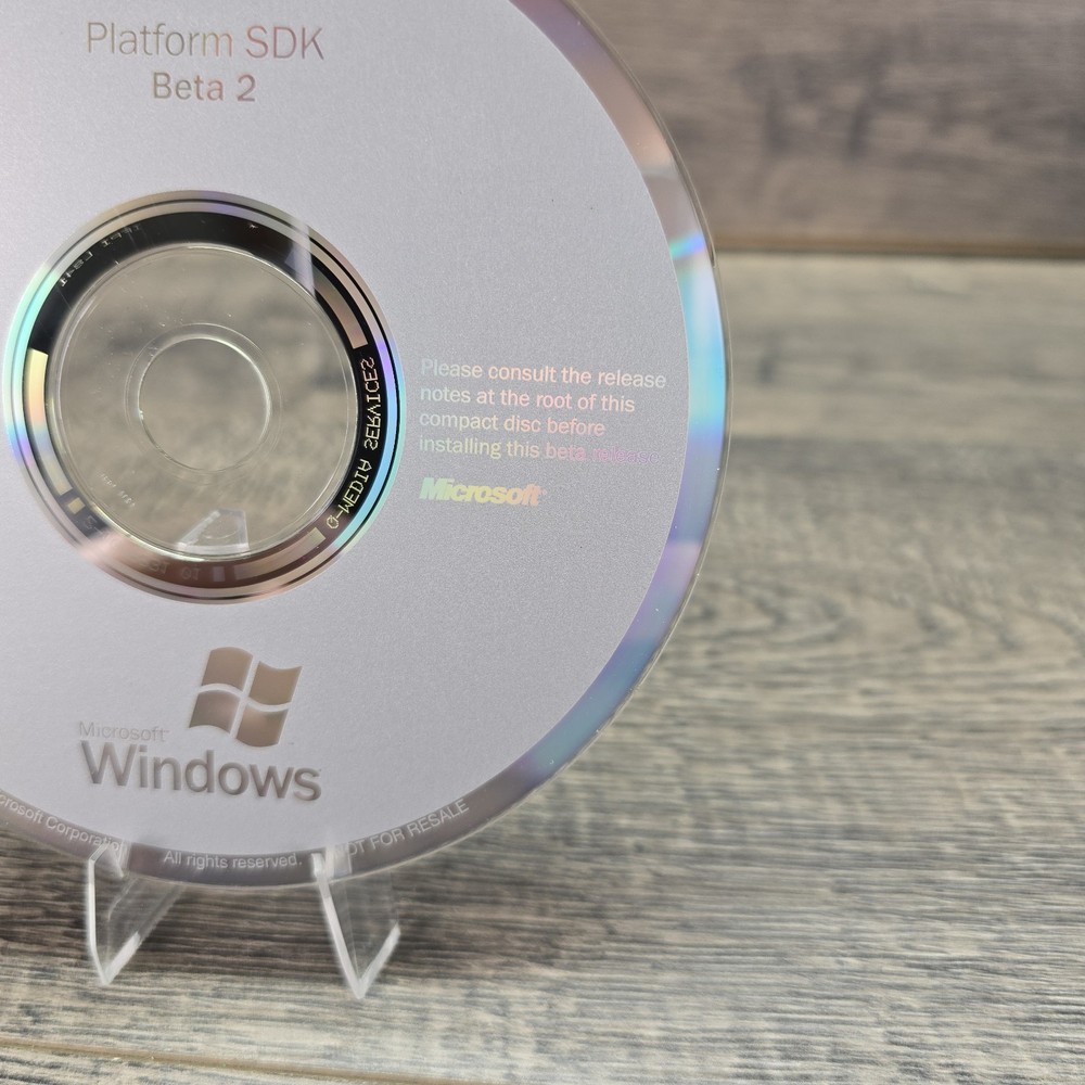 2001 Windows Platform SDK Beta 2 CD Disc - Excellent Condition