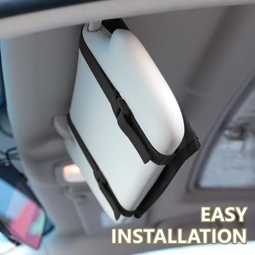 Car Sun Visor Organizer with Molle Panel, Tactical Visor Organizer Black