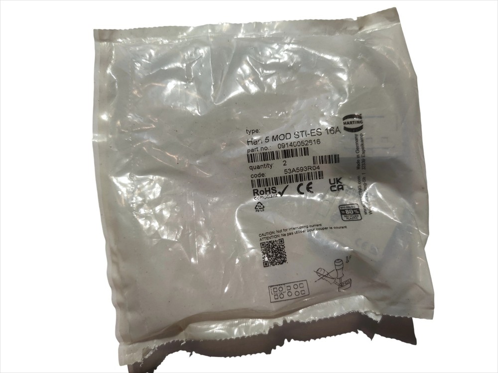 2pcs HARTING 09140052616 Module Male Connector