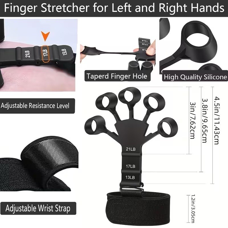 Grip Strength Trainer 5 Pack Hand Finger Forearm Workout Exerciser Set
