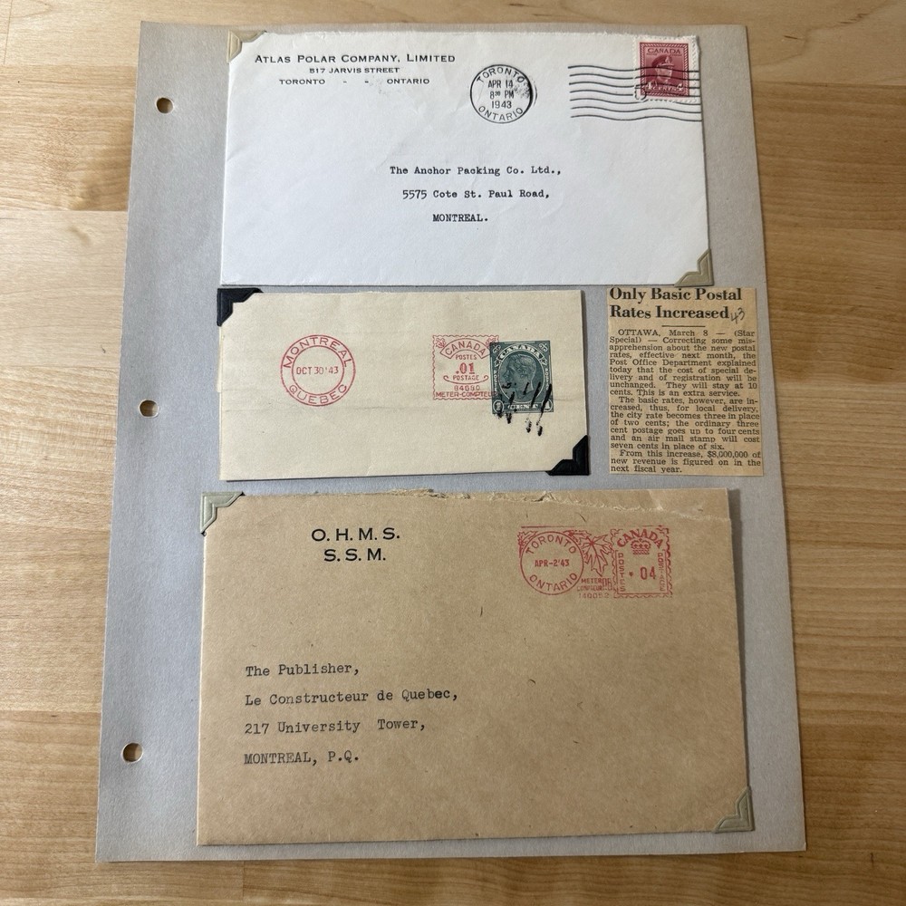 Incredible Canada Postage Due Cover Collection + Embargo, Excise, Rate Increases