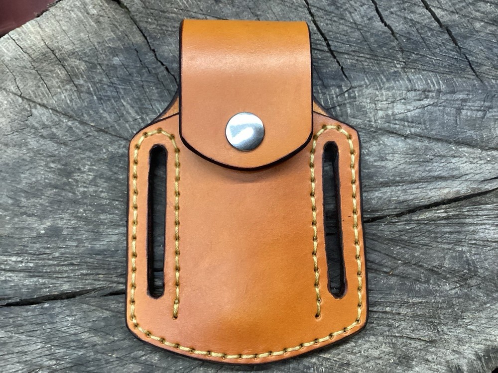 Buck 112 Size Leather Pancake Folding Knife Sheath (Sheath Only)
