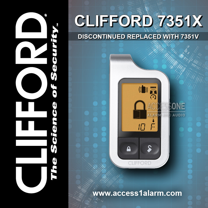 Clifford 7351X 2-Way LCD Replacement Remote Control Transmitter By Viper 7351V