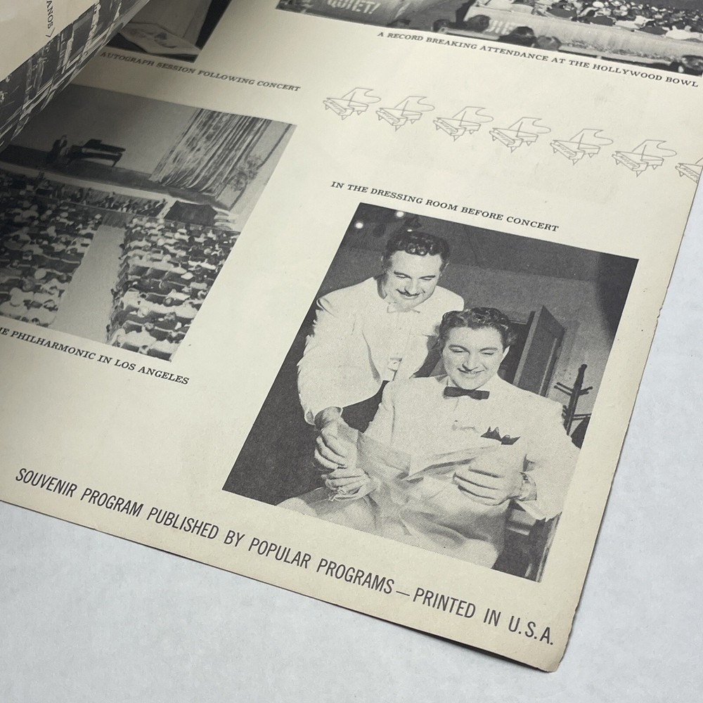 1950's Vintage LIBERACE Souvenir Program, PUBLISHED: POPULAR PROGRAMS, U.S.A.