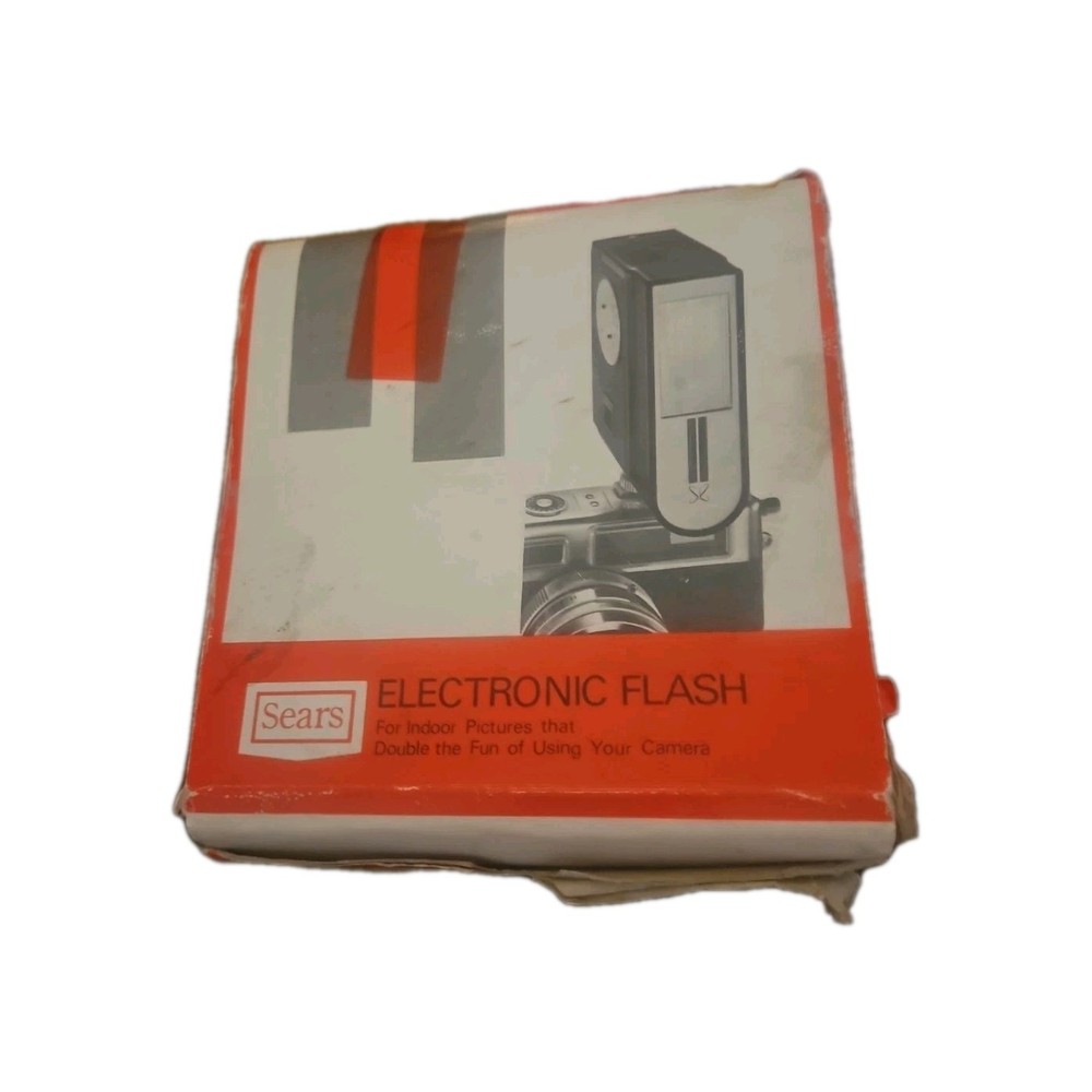 Sears 3-8917 Camera Flash Unit Transistorized Electronic w/Box 1966 Vintage 8917