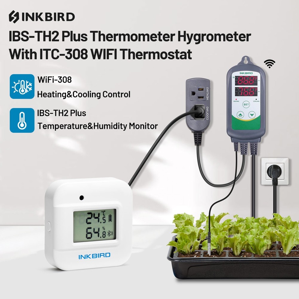 WiFi Thermostat Heating Cooling Temperature Controller Seeded Started Greenhouse