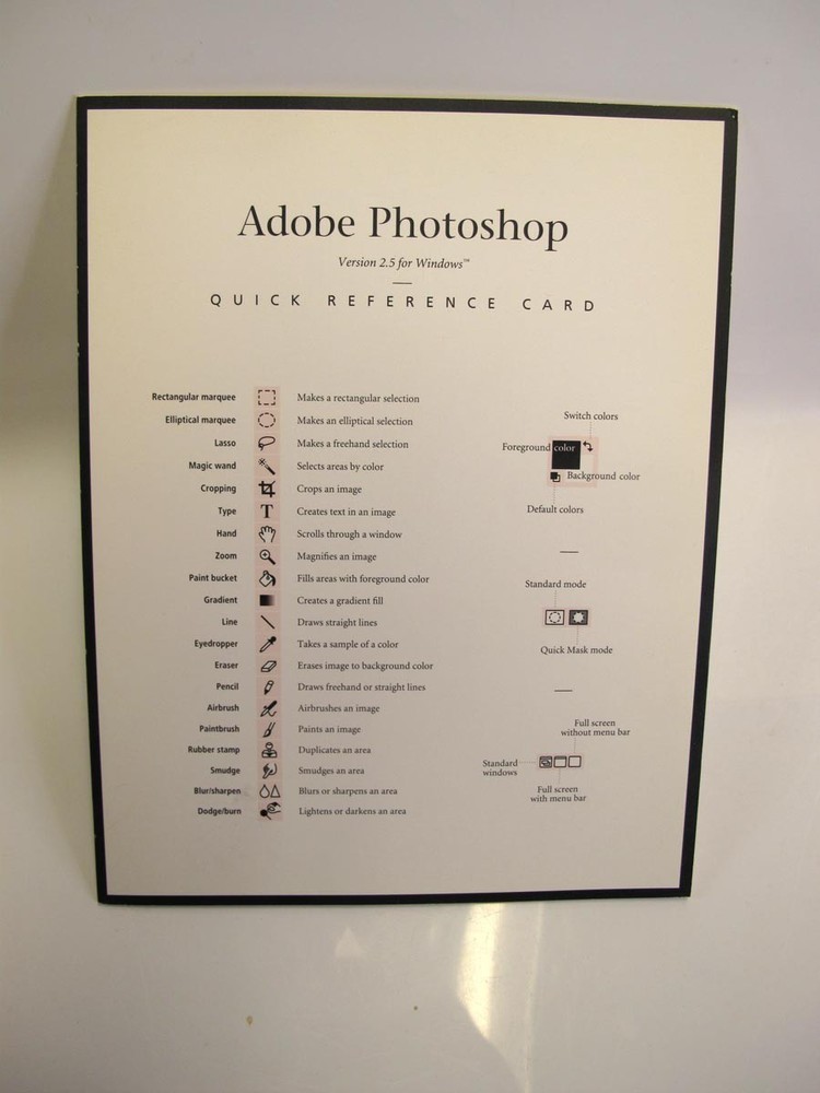 Adobe Photoshop Vintage software 2.5