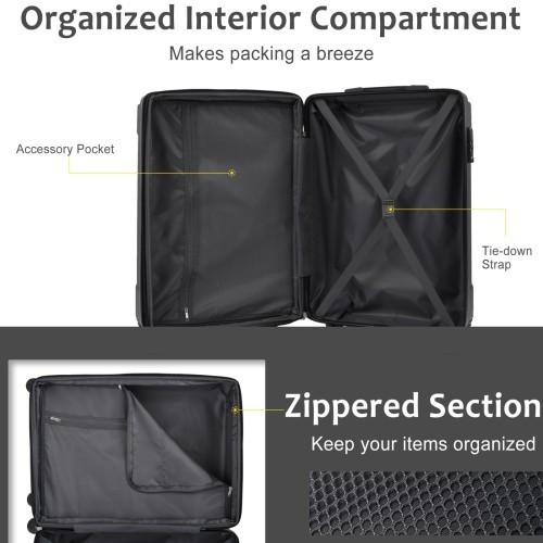 suitcase Hard-shell luggage, dual-wheel ABS suitcase