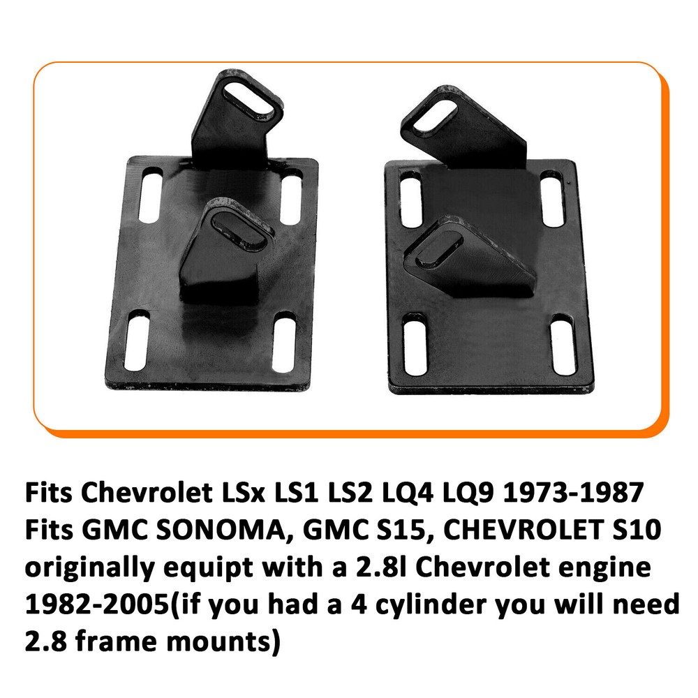 Motor Swap Mount Brackets Adapter Plates Kit For C10 LS Engine LS1 LS2 LQ4