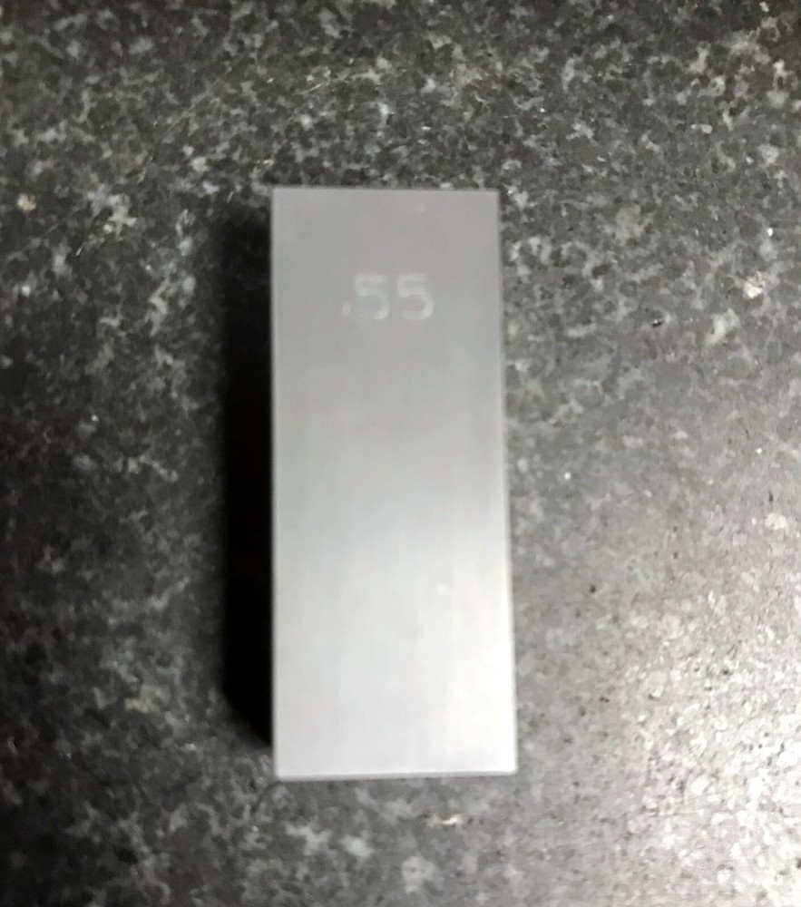 .5500 CARBIDE  GAGE BLOCK Grade 2 Rectangular SOLID CARBIDE WRINGS TOGETHER WELL