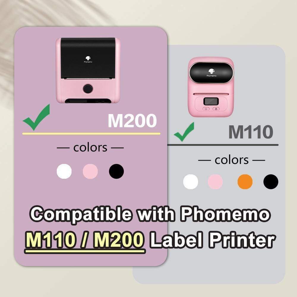 Square 50*50mm White Self-Adhesive Thermal Label for Phomemo M110/M200 Printer