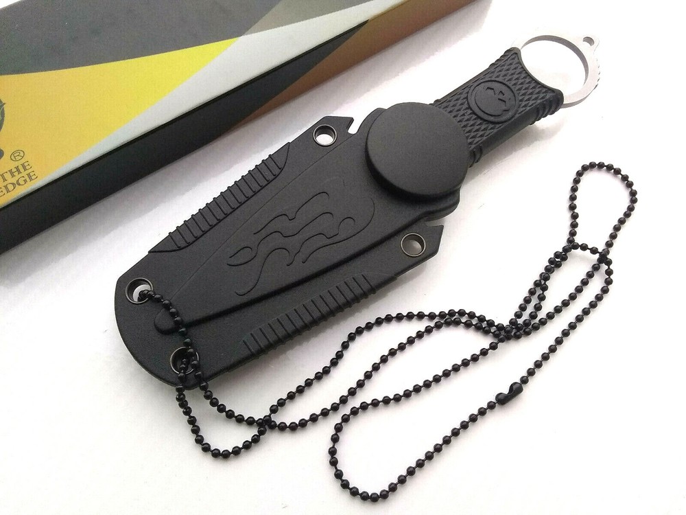 Concealed Carry Fixed Blade Neck Boot Knife Dagger Double Edge Sheath EDC