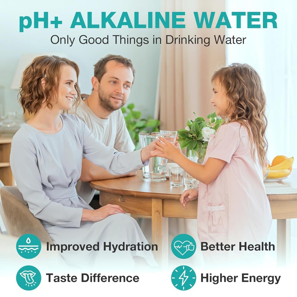 SimPure WP2-400GPD UV Alkaline Mineral pH+ Reverse Osmosis Water Filter System