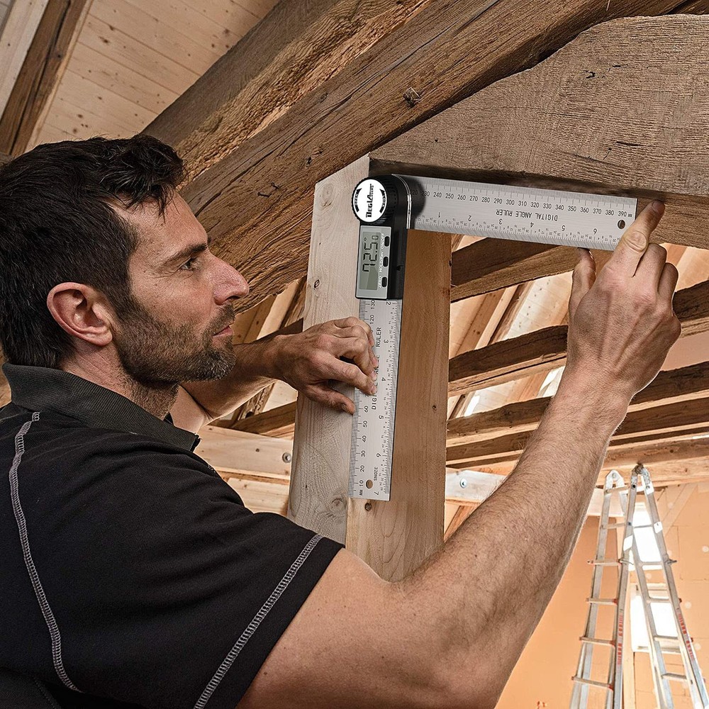 Digital Angle Finder Protractor, DEGLASERS Protractor 7inch/200mm...