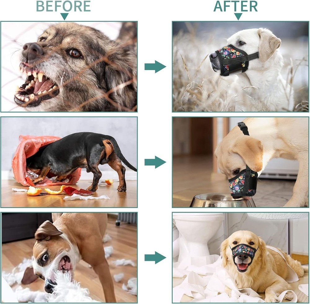 Comfortable Nylon Dog Muzzle, Breathable Mesh, Adjustable Drink, Anti-Bite