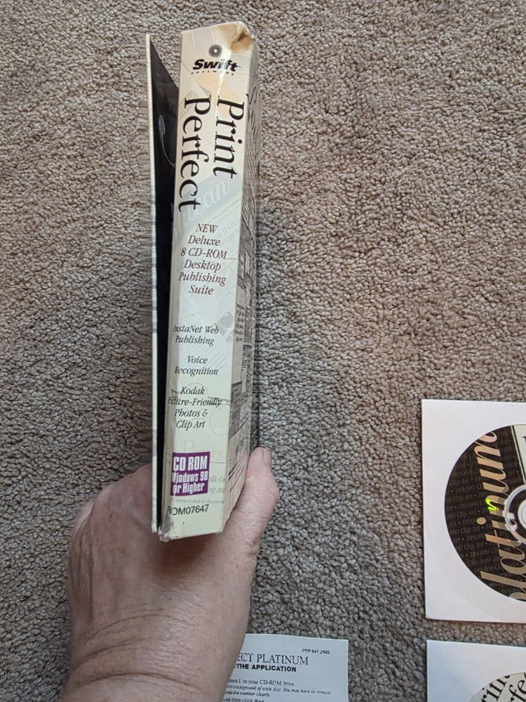 Print Perfect Platinum Swift Software Desktop Publishing 8 Discs Open Box