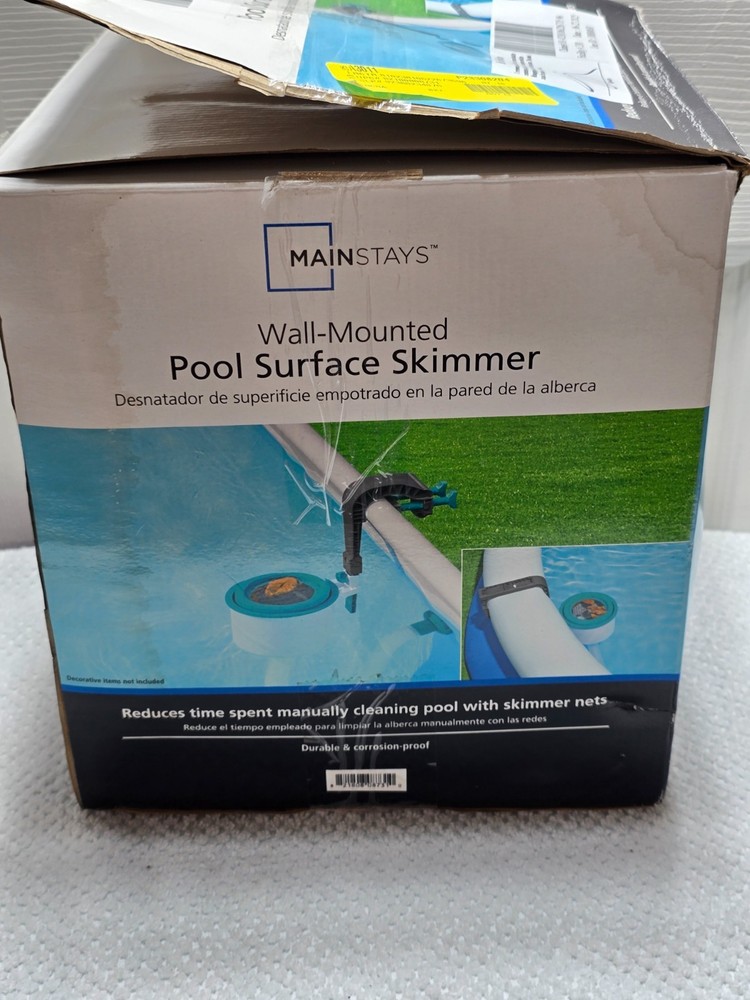 Mainstays Wall-Mount Pool Surface Skimmer Include 2 Brackets To Fit Above Pool M
