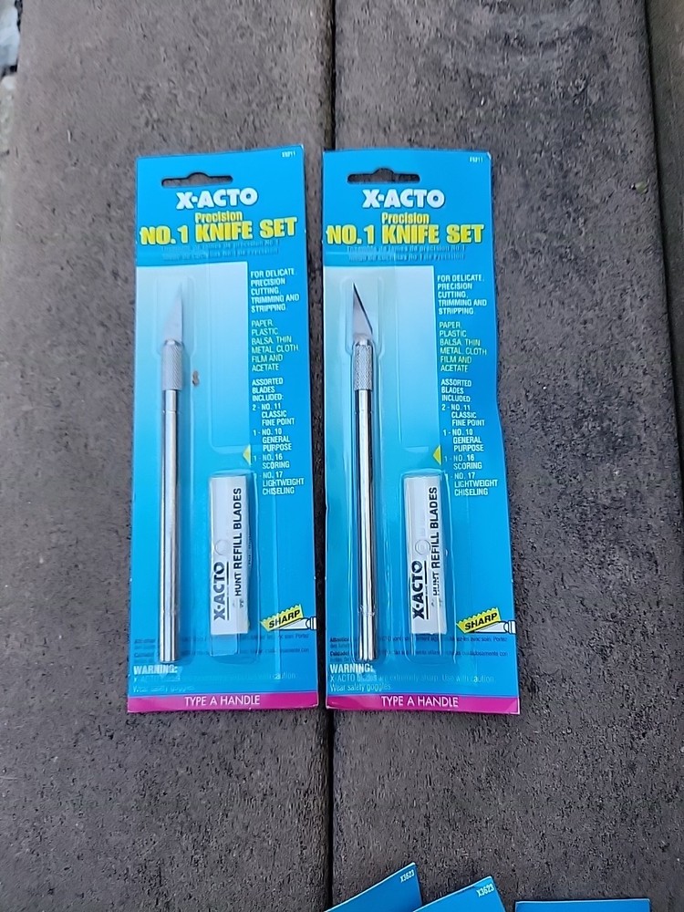 X-ACTO #1 Knife Set Includes 5 Extra Assorted Blades ~ Set of 2