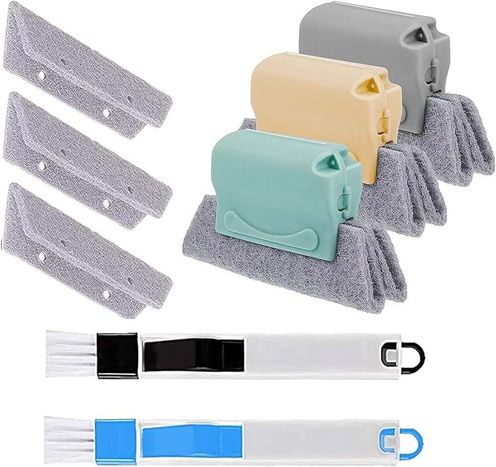 Magic Window Tra Cleaner Tool Set - 3 Groove Gap Cleaning Brush + 2