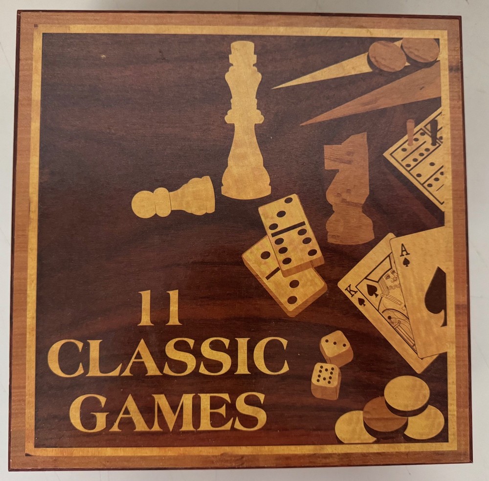 Cardinal 11 Classic Games Wood Set - Unused, Open Box (2009)