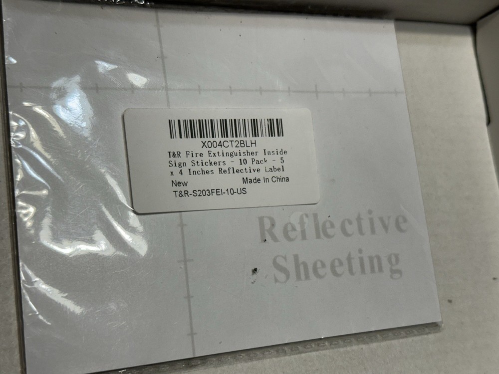 10 PACK FIRE EXTINGUISHER INSIDE SIGN SELF-ADHESIVE VINYL 4 X 5