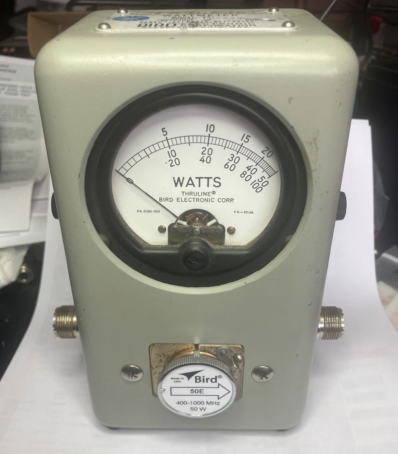Bird 43 Wattmeter with Dummy Load, Newer-style Black Leather Carry Case, Element