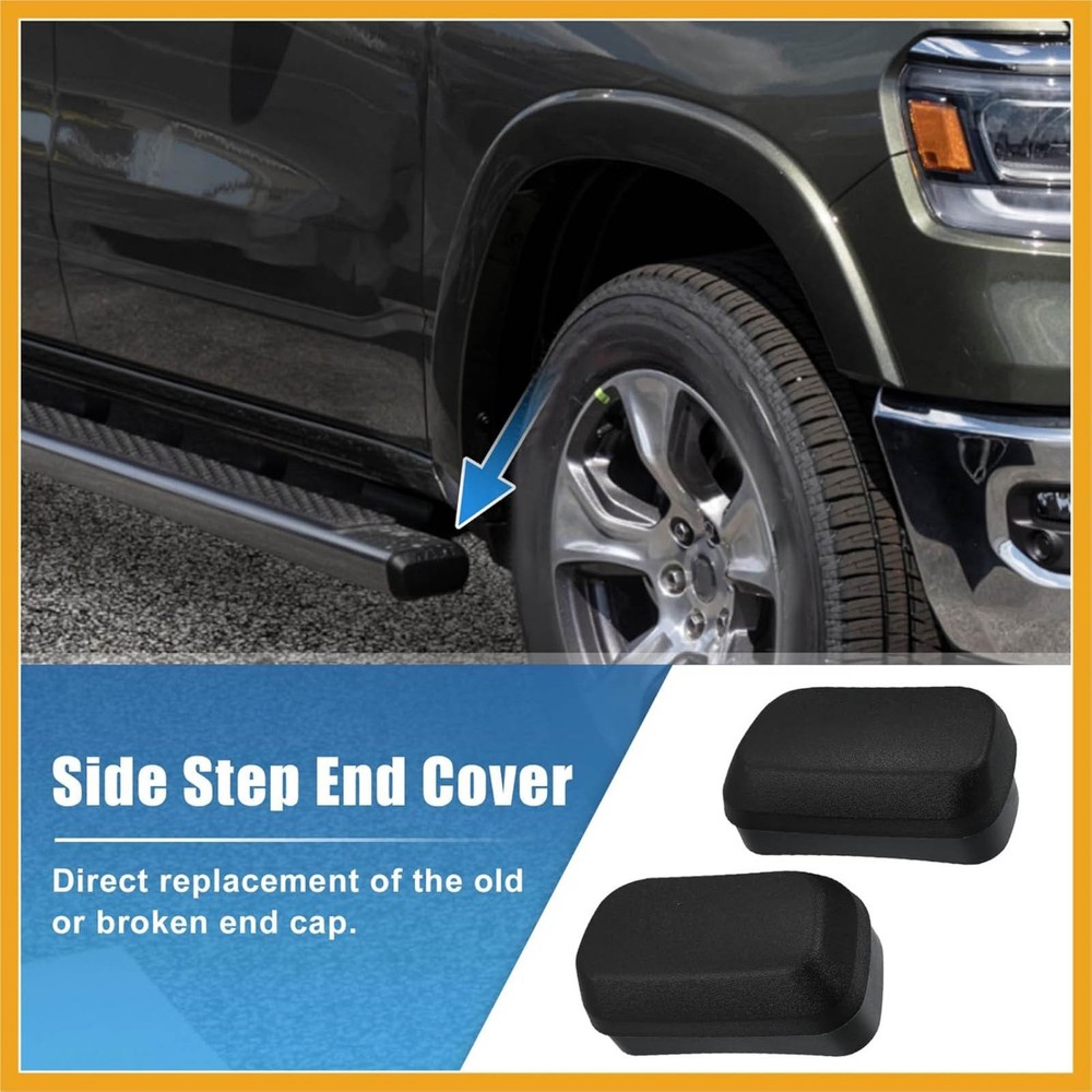 For Dodge Ram Crew Cab Running Board End Cap 68193113AA Replacement 2-Pack