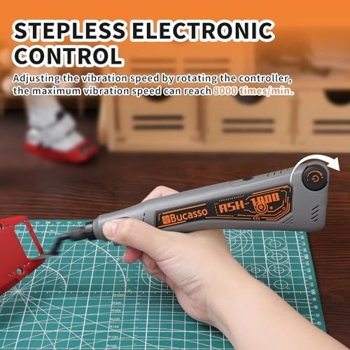 Variable Speed Reciprocating Sander with USB Charging & LED Light, 6 Sanding Hea