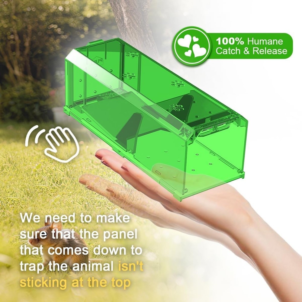 2 Pack mouse Traps Indoor for Home, Catch and Release