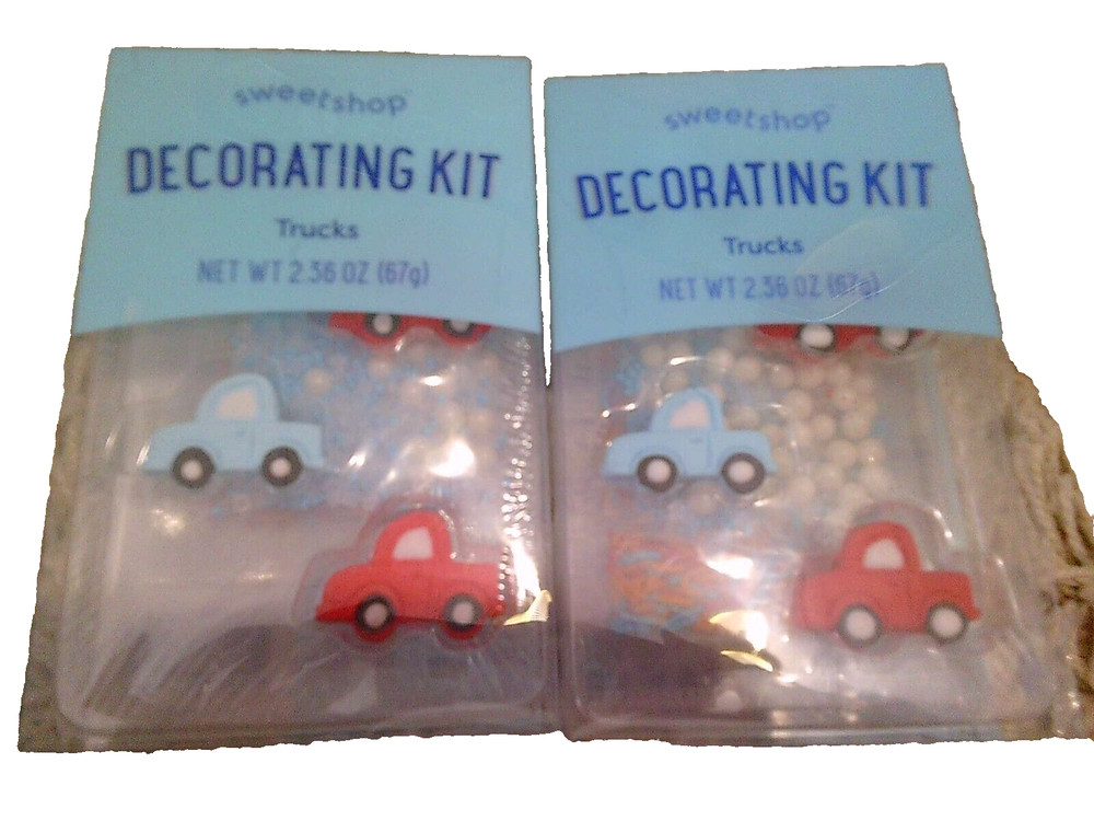 TWO PKGS - SWEETSHOP  DECORATING FOR CAKES OR CUPCAKES  - TRUCKS