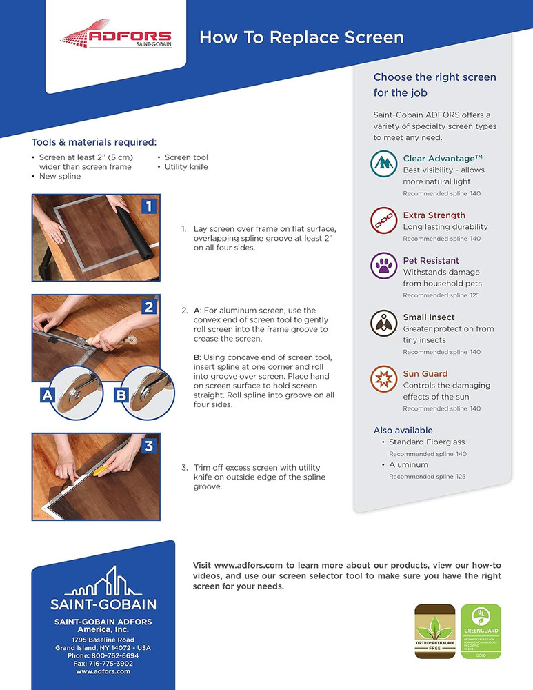 Saint-Gobain Plastic Spline Tool, Blue