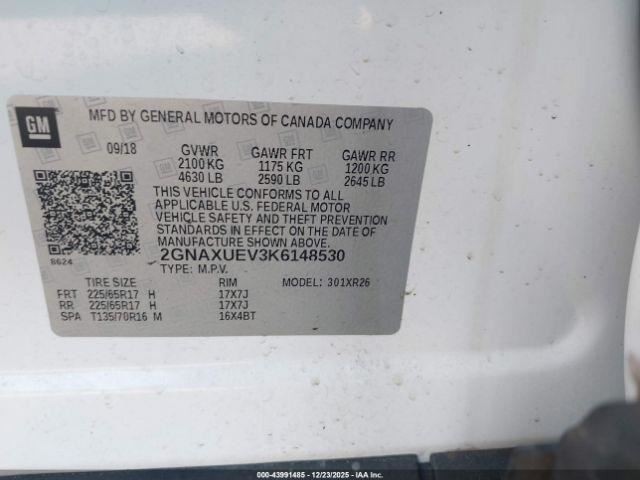 EQUINOX 2019 Speedometer 3866322