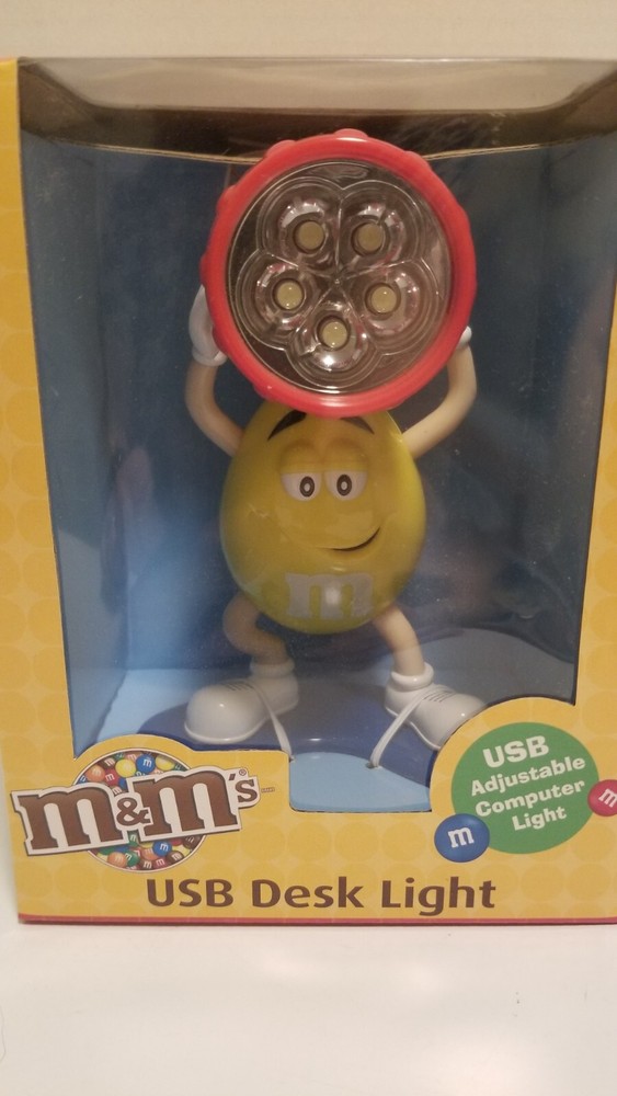 Collectible M&M's Adjustable USB Computer / LED Desk Light ~ Yellow Peanut