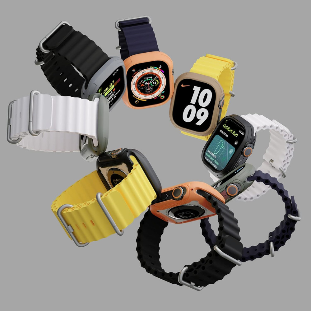 Elkson Made for Apple Watch Ultra 2 1 Bumper Case 49Mm Screen Protector Tempered