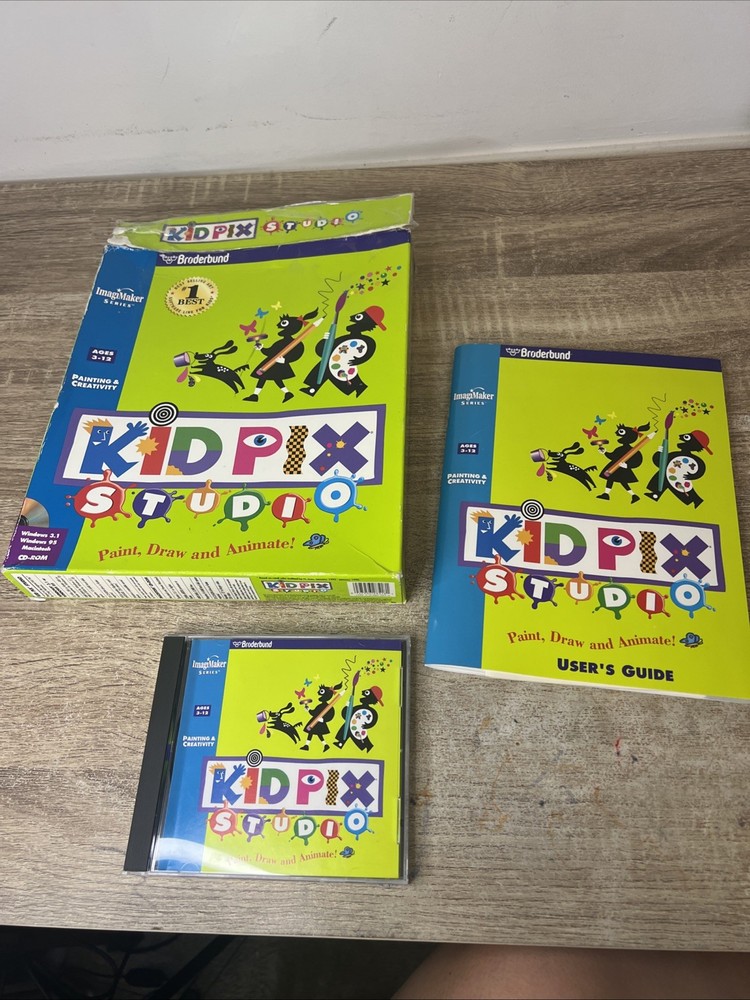 KID PIX Studio Big Box - Image Maker Edition - Rare!