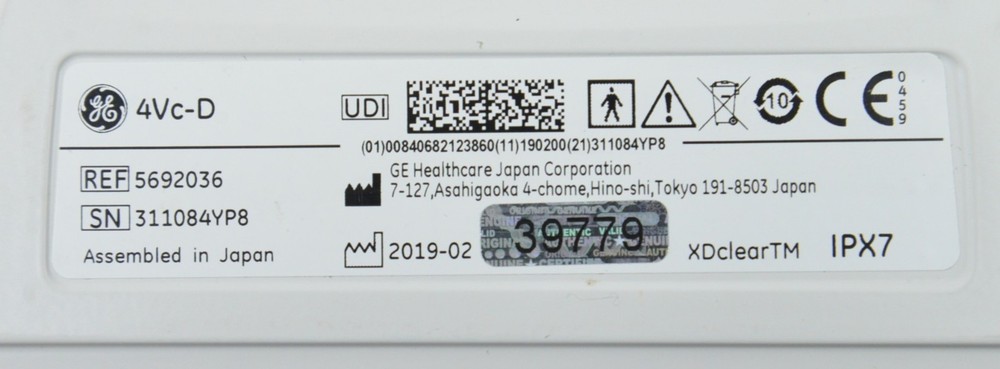 GE 4Vc-D XDclear Active Matrix 4D Volume Phased Array