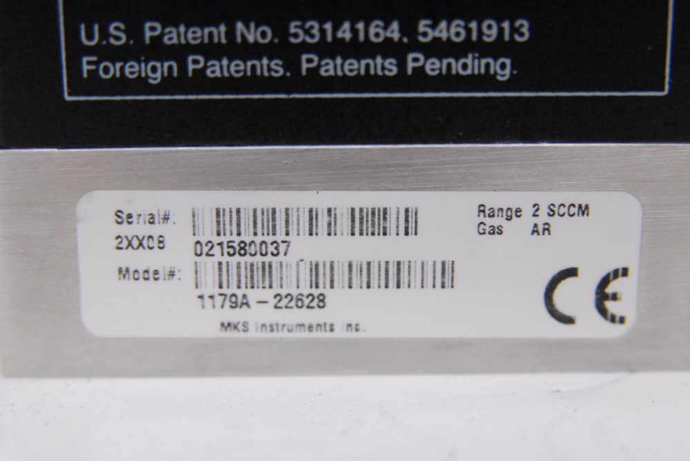 MKS 1179A-22628 Mass-Flo Mass Flow Controller (Gas: AR, Range: 2 SCCM)