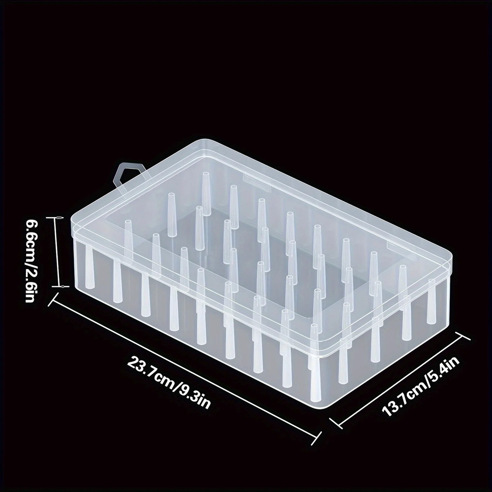 42 Roll Sewing Thread Storage Box, Transparent PP Plastic Embroidery Sewing Set